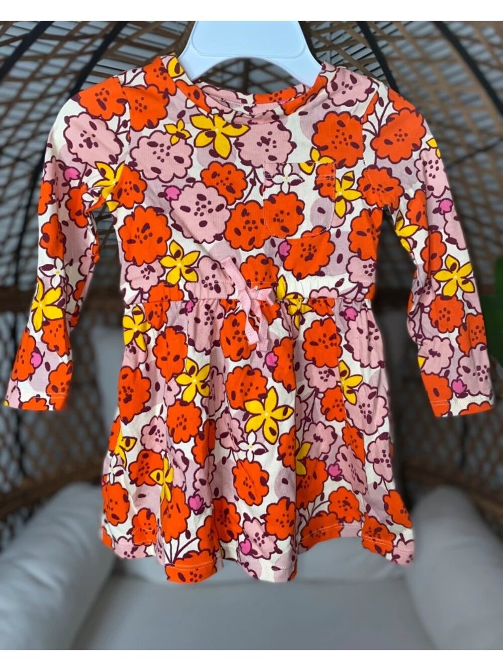 Amazon Essentials Girls' Long-Sleeve Elastic Waist T-Shirt Dress Size 2T
